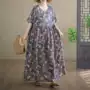 外贸短袖夏季圆领长裙