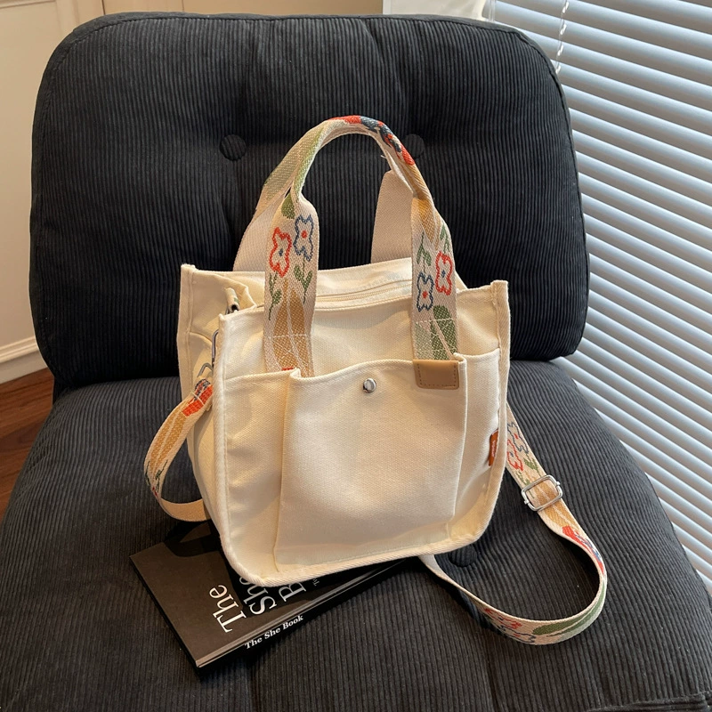 Простая повседневная женская сумка в японском стиле, модная универсальная сумка через плечо с модным ремнем через плечо, сумка через плечо большой вместимости