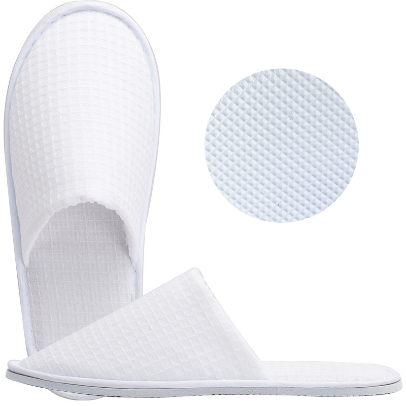 클래식 화이트 와플 슬리퍼(프리사이즈, 38~45 사이즈에 적합, 7mm 두께의 미끄럼 방지 밑창)