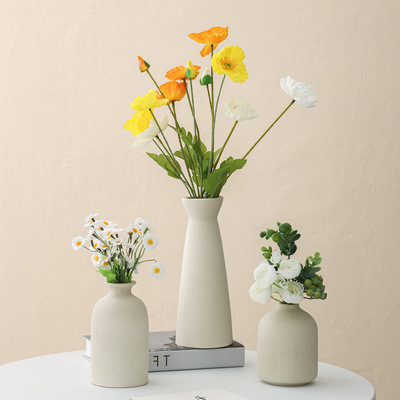ins Northern Europe modern Simplicity ceramics vase Artificial flower flower arrangement Home Furnishing a living room Room desktop Flower art suit Decoration
