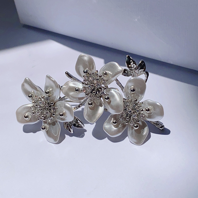 Pfirsichblüten Brosche Für Damen Elegantes Blumen Cheongsam Accessoire_voghion.com