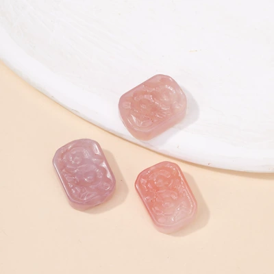 Zərgərlik ara hissələri, Agate Fox Apple Spacer Bead - no-10-back-yunhua-brand