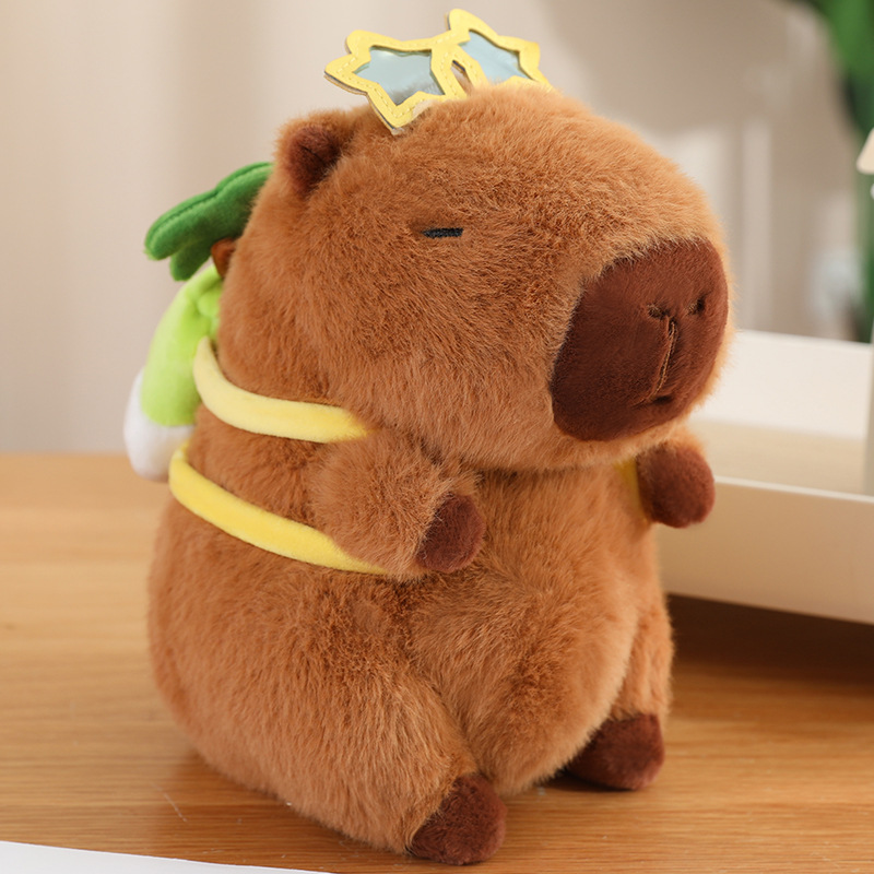 Fábrica de stock al por mayor de la nariz genuina osos muñecas de peluche colgantes capibara muñecas bolsas colgantes