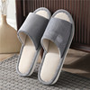 Slippers, non-slip footwear indoor, cloth for beloved, slide, cotton and linen