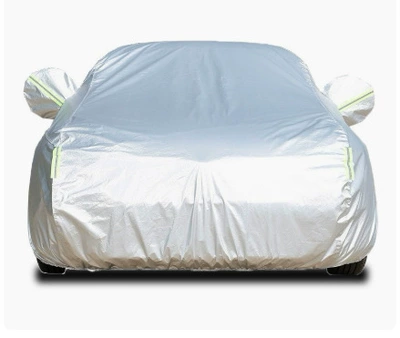 Car cover in stock for cross-border sales, DuPont Oxford fabric with fleece lining, sun-proof, waterproof, and insulated, suitable for all seasons (Car clothing) - 2s-small-hatchback-395170150cm-aluminum-foil-silver