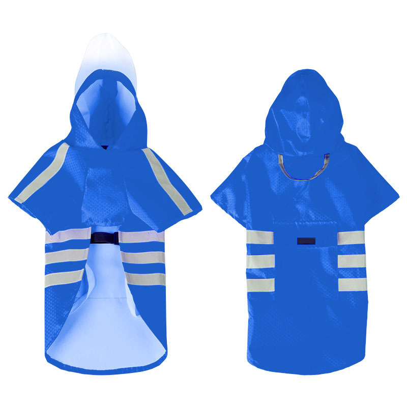Impermeable con Capucha para Mascotas de Poliéster, Reflectante, para Perros