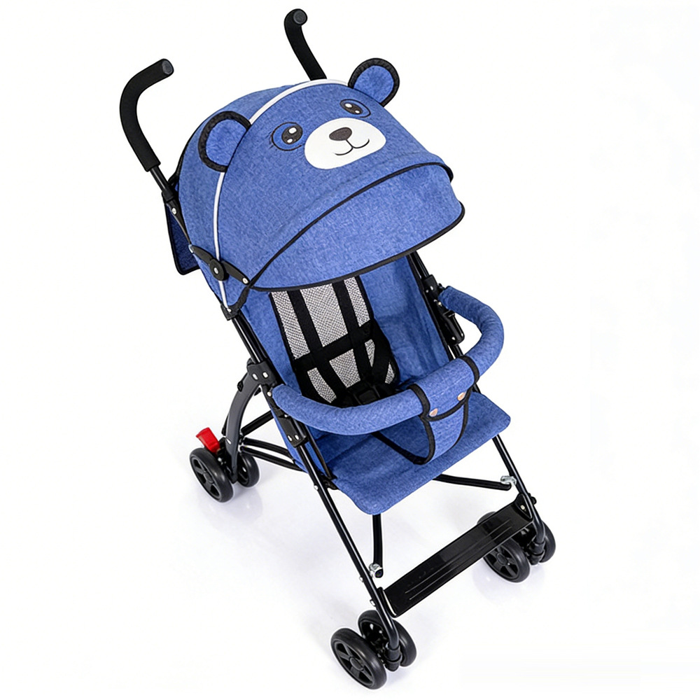 Venta al por mayor de dibujos animados bebé cochecito bebé paraguas coche ligero plegable amortiguador freno niño BB bebé caminando gadget