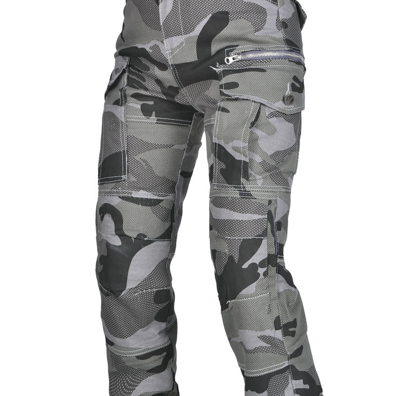 VOLERO motocicleta jeans Mujer Caballero camuflaje cintura alta transpirable motocicleta montar pantalones anti-caída equipo de protección de silicona