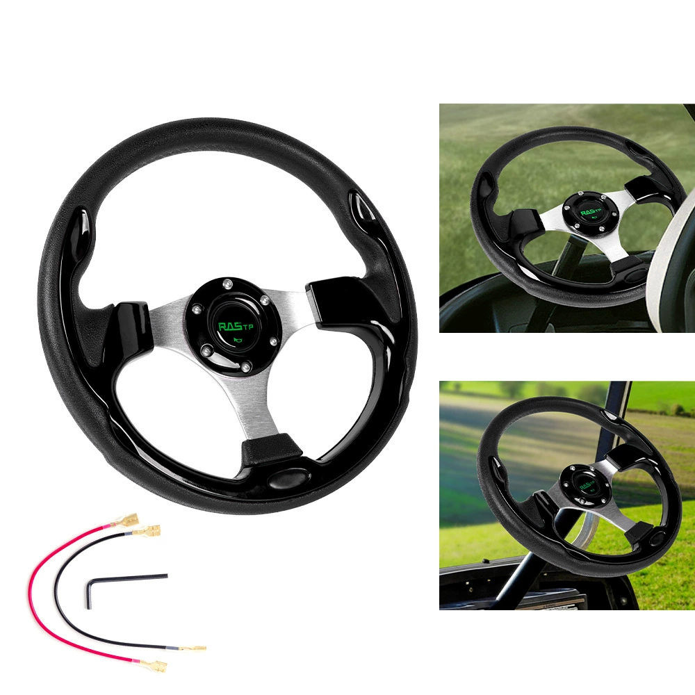 Трансграничные аксессуары для модификации автомобиля, 13-дюймовый 320-миллиметровый руль из алюминиевого сплава, гоночный руль, конкурентный руль из искусственной кожи