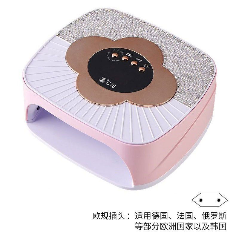 Lámpara de manicuras transfronteriza 308W alta potencia dos manos manicuras asado lámpara de secado rápido pegamento de nail lámpara de fototerapia de perforación inteligente lámpara de asado