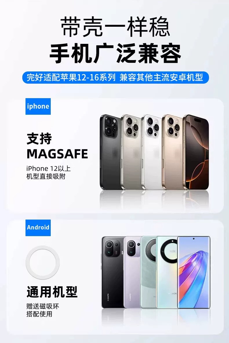 Suitable for BMW 5 Series, 3 Series, 6 Series, and GT models; silicone magnetic phone holder; 530li, X3, X5, X6, and X7 car navigation accessories
