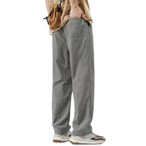 Men's Loose Straight Leg Casual Pants 2025 Summer New Quick-Dry Slim Wide Leg Sports Pants