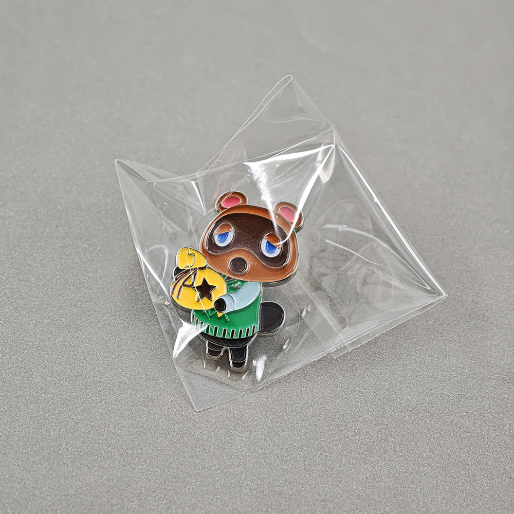 Cute Raccoon Game Character Lapel Enamel Brooch Animal Crossing Collection Badge Game Enthusiast Backpack Accessory