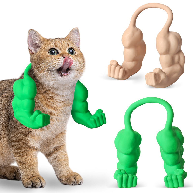 Cat Muscle Arm Hanging Toy Green Prank Pet Photo Prop Cross-Border Creative Cat Toy Cat Muscle Arm Hanging Toy Green Prank Pet Photo Prop Cross-Border Creative Cat Toy