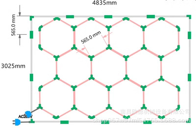3*4.8 m 벌집 램프