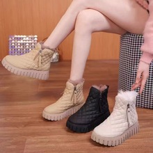 冬季雪地靴女2025新款加绒加厚马丁靴子短靴女鞋百搭防滑学生棉鞋