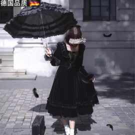 洛丽塔伞直柄伞花边公主伞lolita伞婚伞婚礼洋伞新娘伞复古长柄伞
