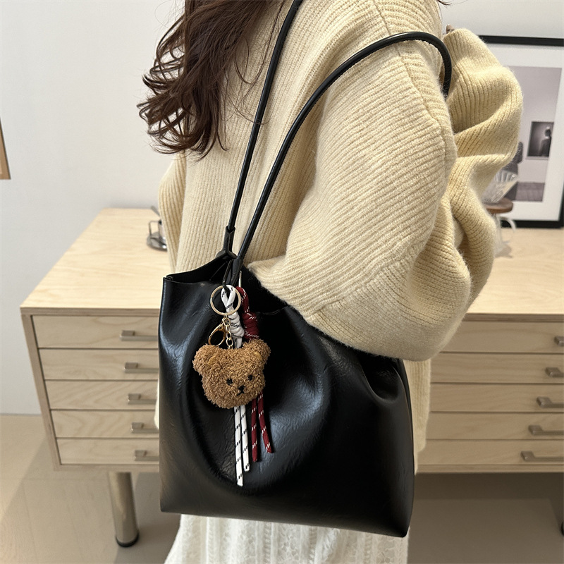 Otoño e invierno viaje bolsa de hombro para mujeres 2024 nueva moda retro de alta capacidad bolsa de tote bolsas de brazo de alta sensación