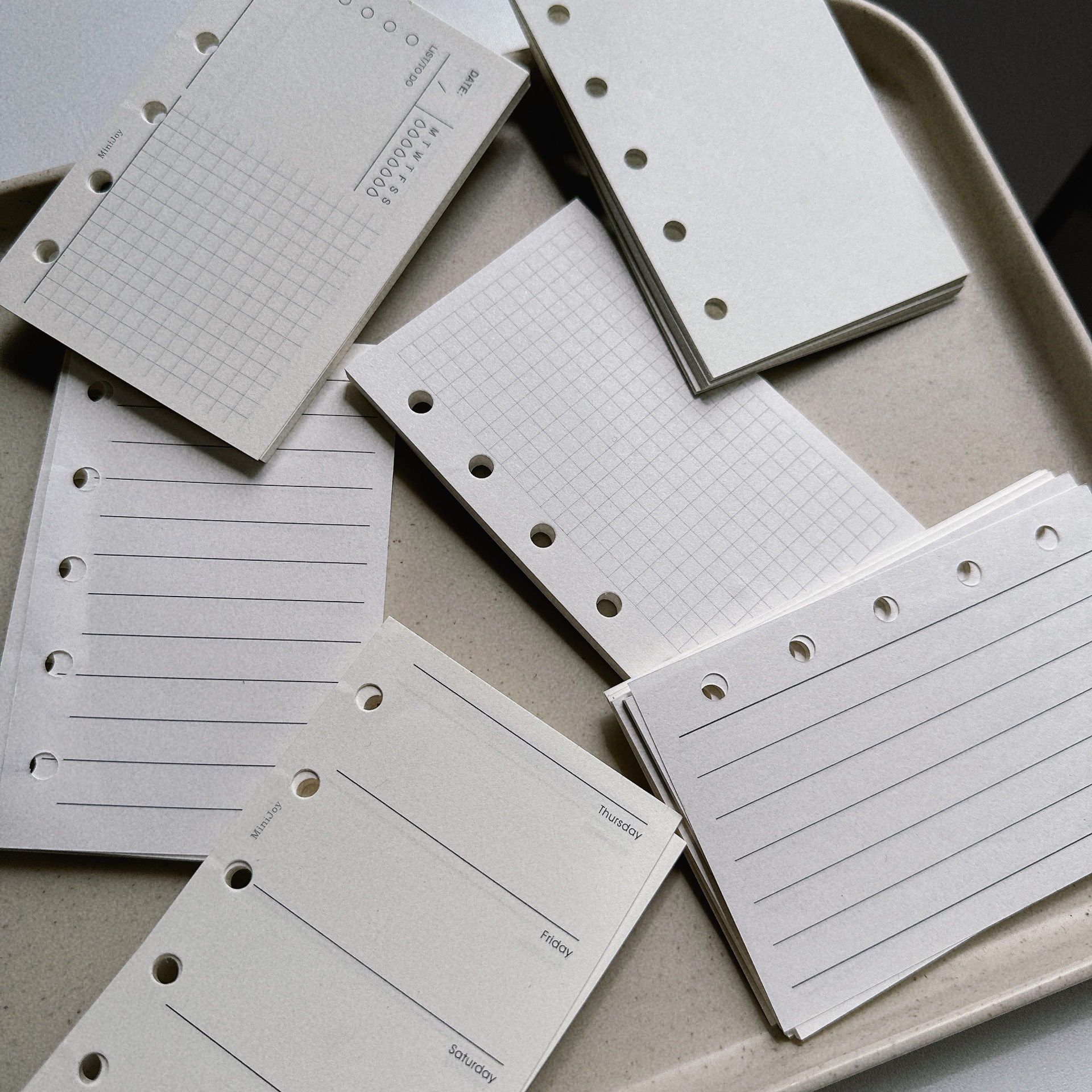 M5 inner page for core 5 holes A8 hand book loose-leaf paper week plan blank square horizontal line notebook inner page