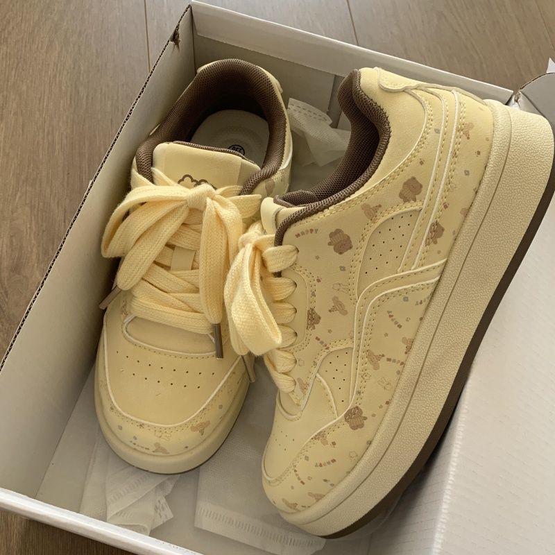 Korean Version Niche Design Sweet Little White Shoes Women's 2025 Autumn New Versatile Lightweight Student Popular German Training Board Shoes_vogvips.com
