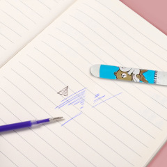 Erasable push-button refill crystal blue carbon black bullet push-type friction heat elimination neutral refill disappears at high temperature wholesale