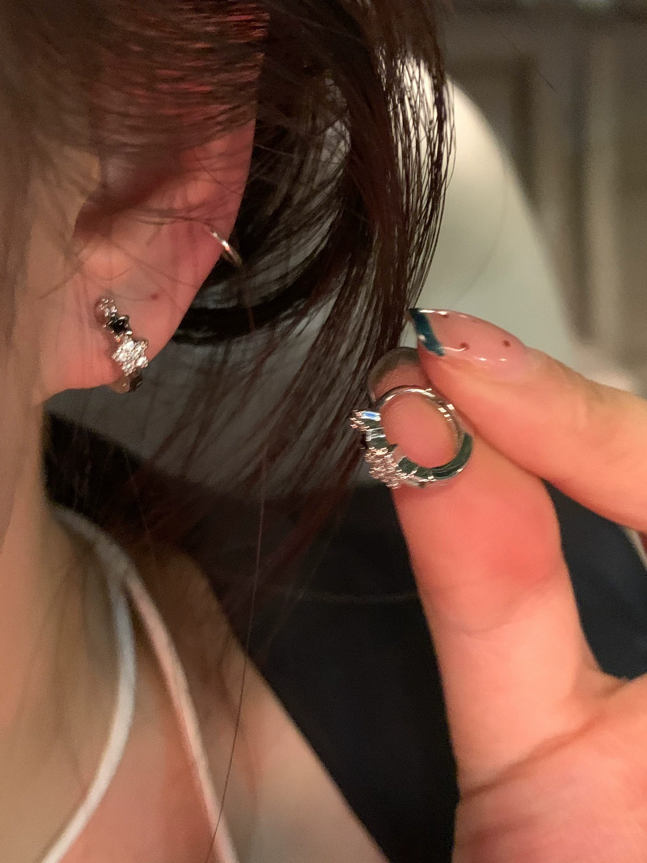 Серьги, маленькие высококачественный стиль, компактные 2,1 × 2,05 см
