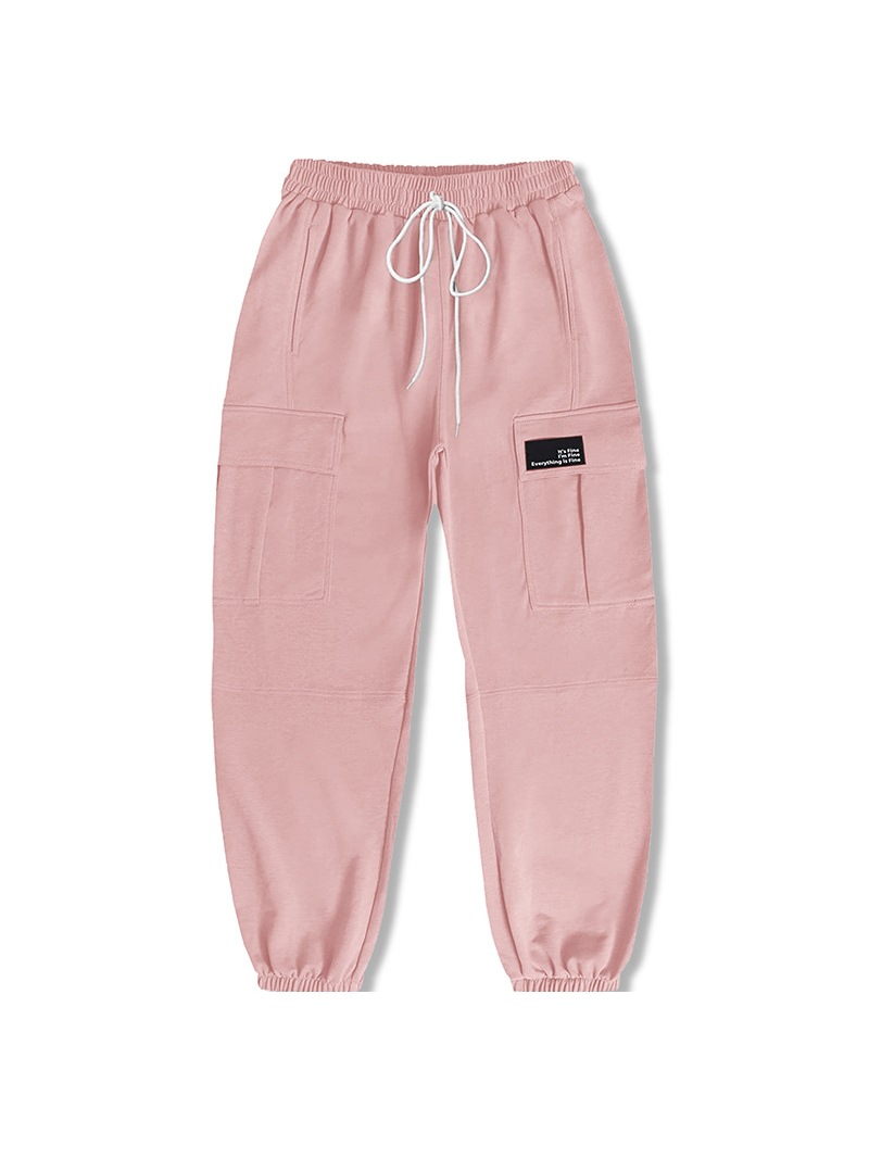 Pantalones Cargo con Puño para Mujer de Algodón con Cintura Elástica image 3