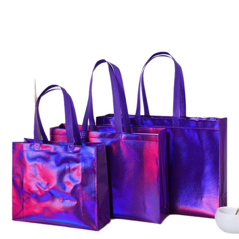 Bolsa de mano de tela no tejida de color fantasma de mango largo bolsas de embalaje personalizadas bolsas de regalo de zapatos de mujer bolsas de compras de colores brillantes image 6