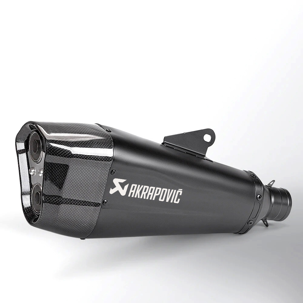 Motorcycle modified exhaust pipe double hole universal tail section modified exhaust tail section carbon fiber zx4rr/GSX-1000