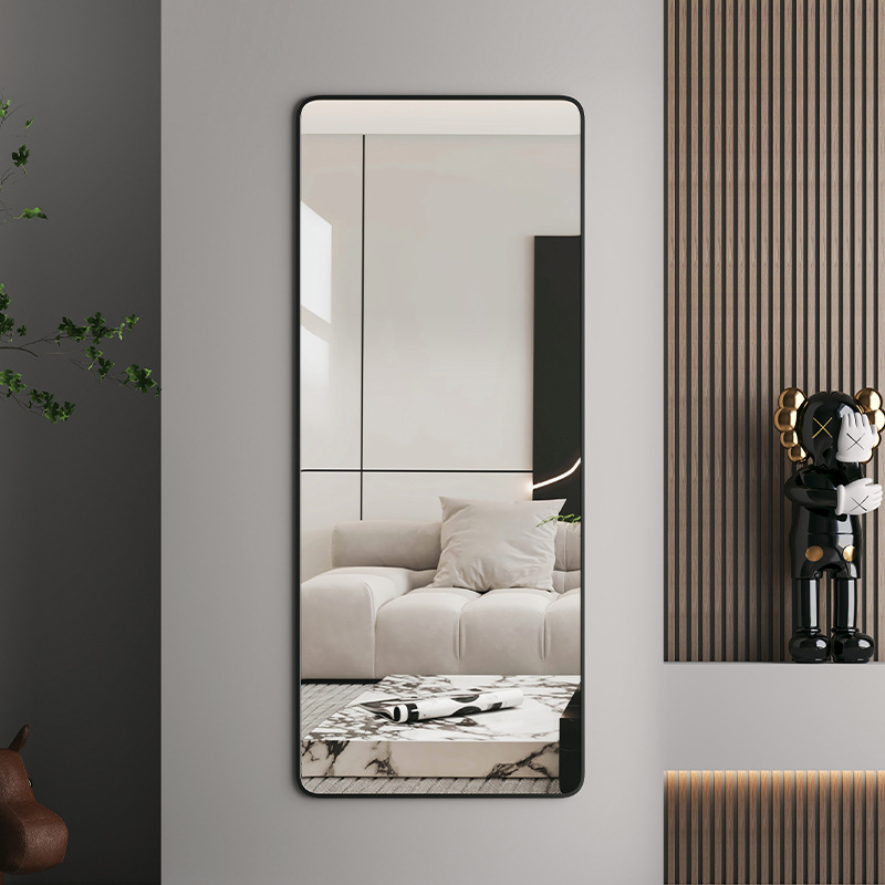 Light Luxury Mirror,Full-body Wall-mounted,Wall-mounted,Self-adhesive,Punch-free,Wall-mounted,Home Bedroom Floor-standing Fitting Mirror