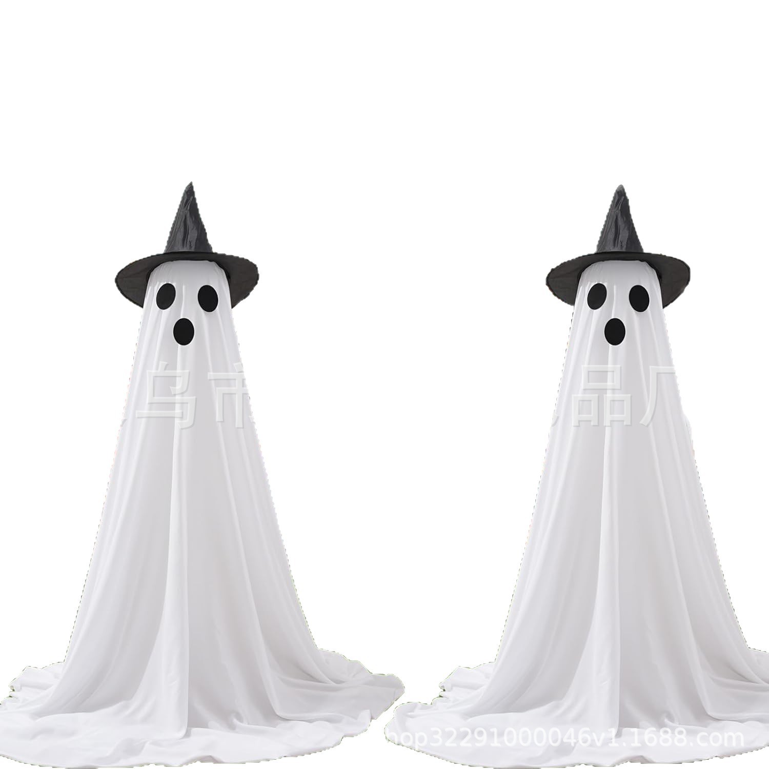fantasma luminoso con sombrero de Halloween de pie porche fantasma patio fantasma decoración de control remoto LED fantasma luminoso