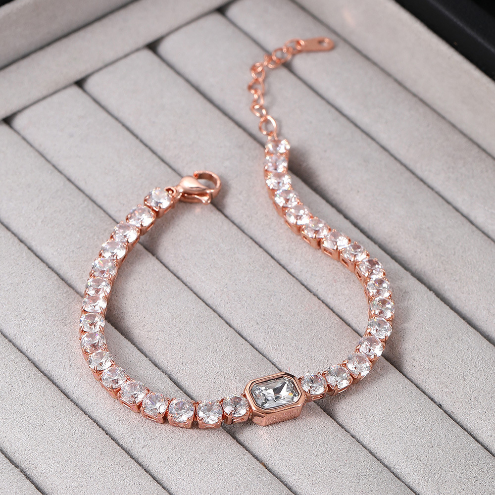Popular Colorful Sugar Bracelet Women's Light Luxury Full Diamond Zircon Tennis Chain Versatile Handicraft_voghion.com