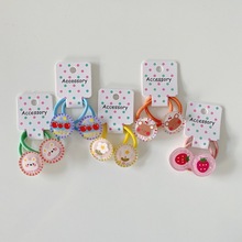 Ling+韓版兒童發圈圓形卡通皮筋可愛寶寶小號橡皮圈對扎頭繩配飾