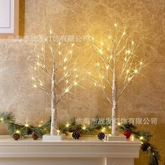 国境を越えたアマゾンledクリスマスの新しい白樺の木の家のカラーライトは室内の寝室の部屋に装飾灯を配置します。