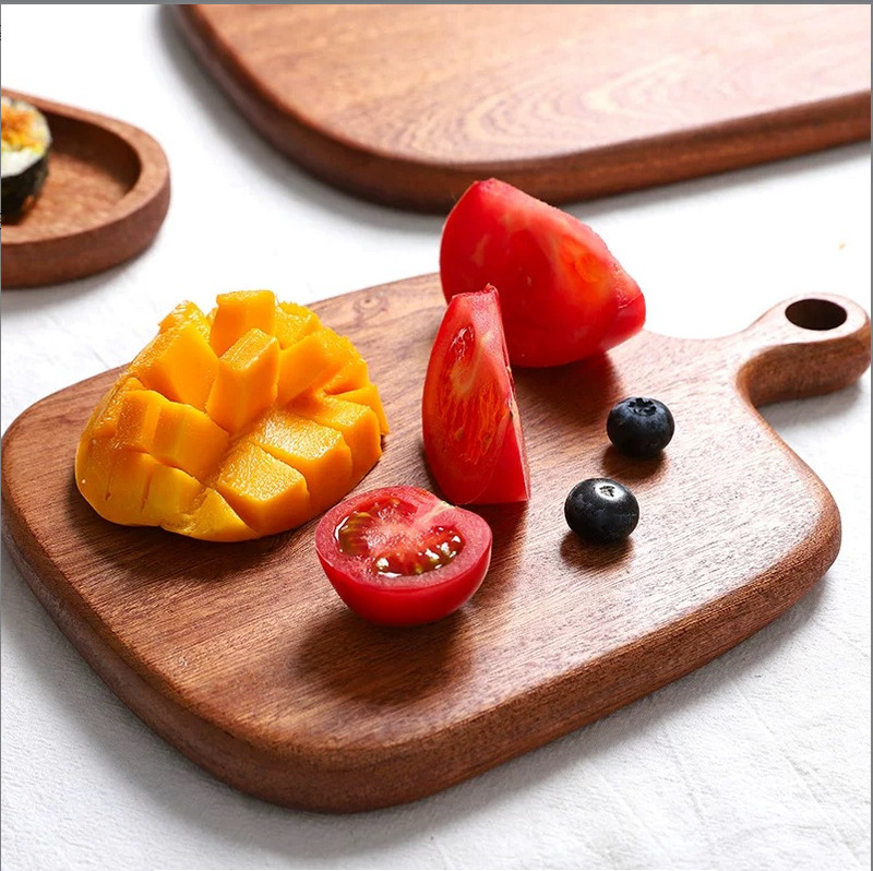 [Whole Board] Ebony Cutting Board Solid Wood Cutting Board Household Fruit Cutting Board Whole Wood Bread Board Kitchen Case