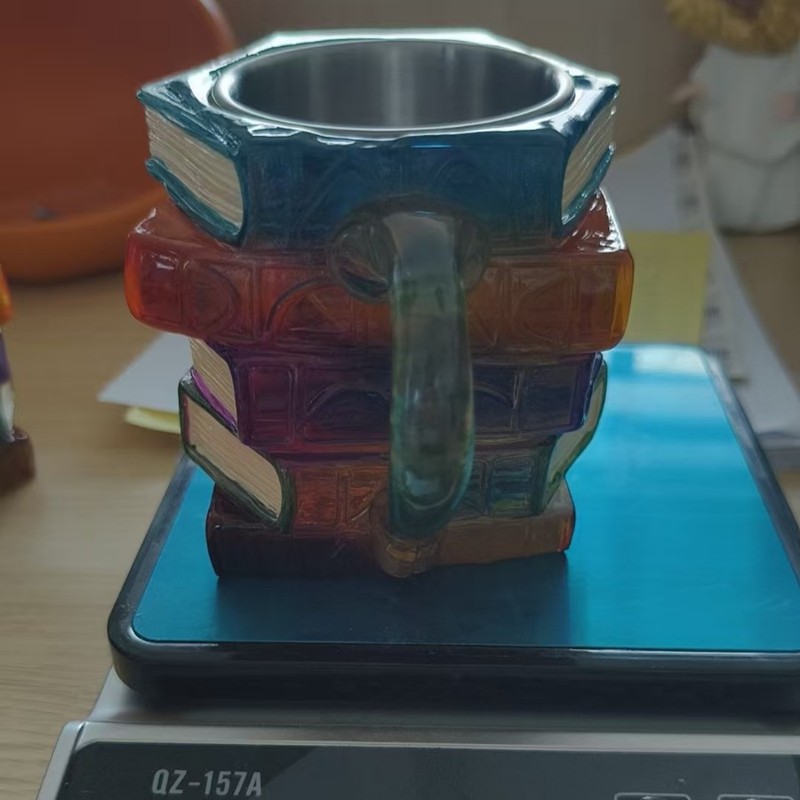 Painted Book Mug彩色本カップ3D彩色本コーヒーカップ独特の本スタッキングコーヒーカップ|undefined