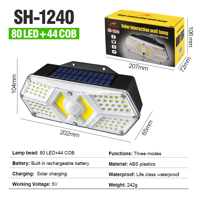 Transfronterizo solar lámpara de pared LED Cuerpo Humano inducción pared lámpara de jardín al aire libre jardín Villa iluminación lámpara de calle impermeable