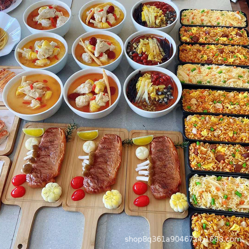 假菜肯德基开封菜仿真螺蛳粉炒饭鸡汤样品食品模型摆件摆设展示物