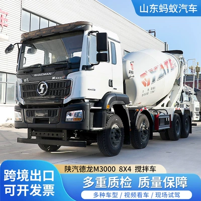 Cross-border export of Shaanqi Delong M3000 mixer truck for construction projects, with a large 12-cubic-meter concrete mixing tank (Betonqarışdıran maşınlar)