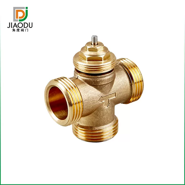 跨境专供 黄铜风机盘管电动二通三通阀