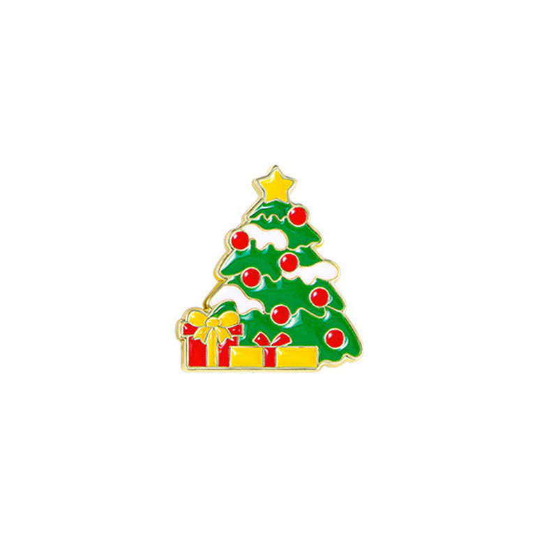 Broche de Navidad insignia de aleación caricatura adorable Santa Fe Navidad decoración de mochila escolar
