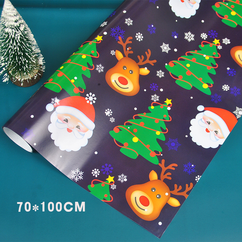 Fábrica en stock venta al por mayor 70x100cm gran tamaño Navidad papel de regalo flores Amazon cumpleaños papel de regalo