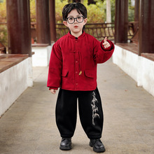 宝宝棉衣加绒外套冬季男童过年衣服小男孩童装儿童新中式拜年唐装