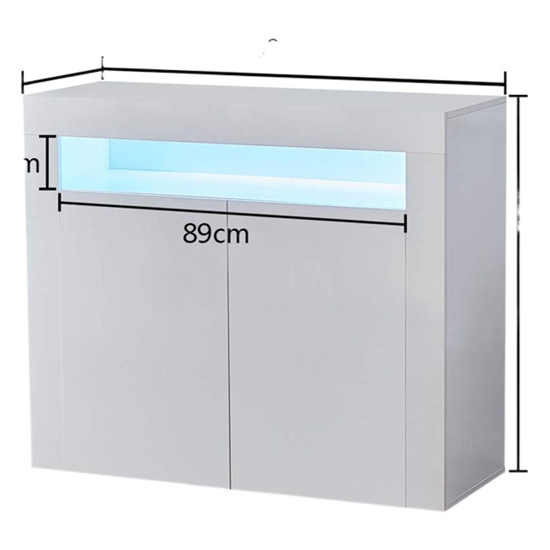 Moderno minimalista aparador gabinete cocina hogar pared-lado pequeño gabinete de almacenamiento con gabinete de aparador de luz