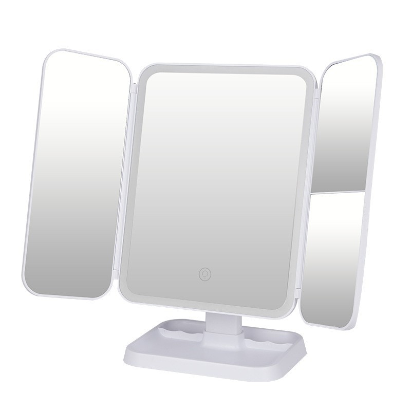 22 luces 16 luces LED espejo de maquillaje sensor táctil con luz espejo de tocador giratorio USB recargable espejo de maquillaje enchufable