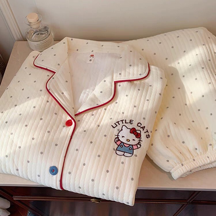 Air Cotton Pajamas for Women, Autumn and Winter Thickened Layered New Style, Suitable for Spring and Autumn, Can Be Worn Outside, Warm Home Wear Set, Live Broadcast Air Cotton Pajamas for Women, Autumn and Winter Thickened Layered New Style, Suitable for Spring and Autumn, Can Be Worn Outside, Warm Home Wear Set, Live Broadcast