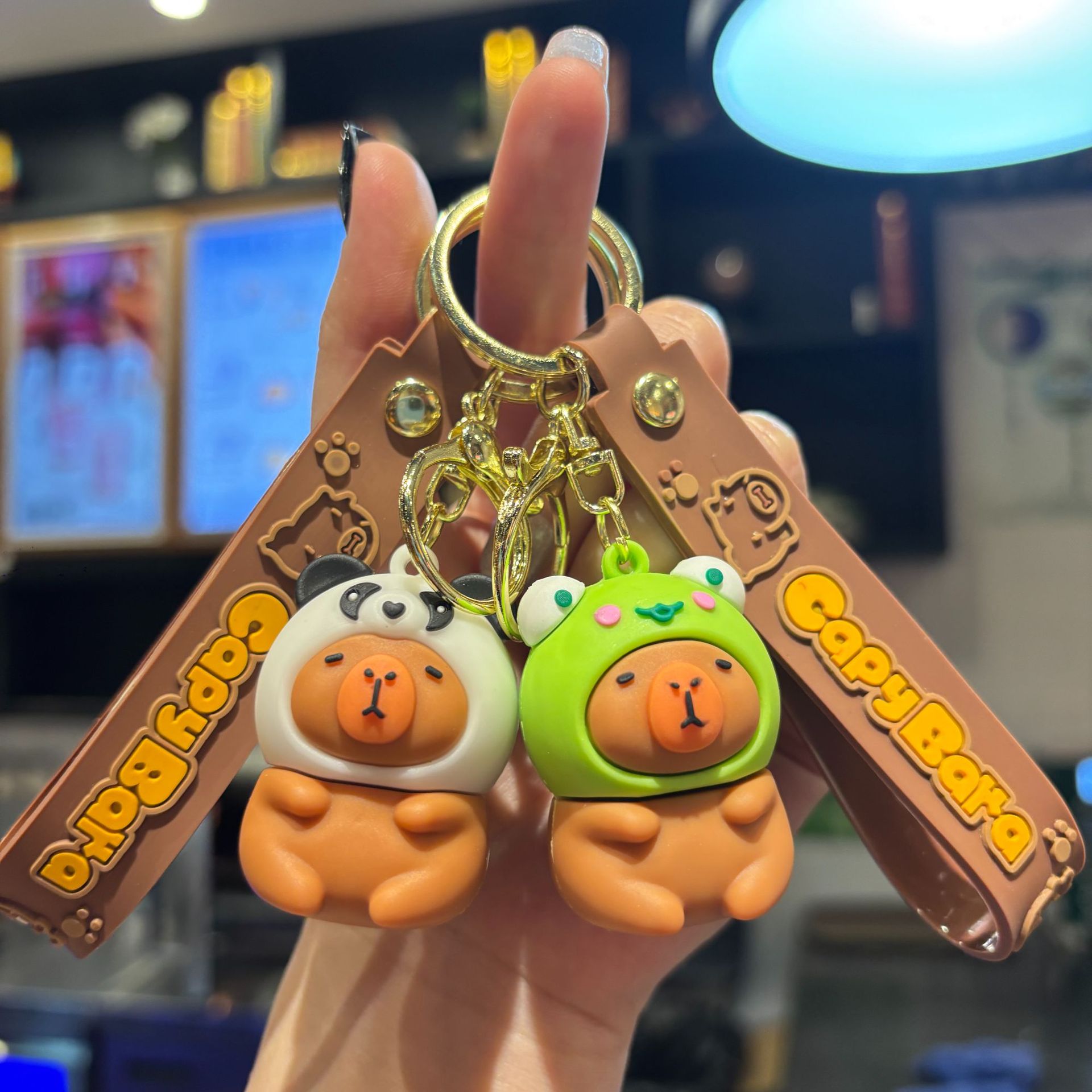 Neu Capybara PVC Plüsch Nette Student Rucksack Anhänger Auto Keychain Exquisite_voghion.com