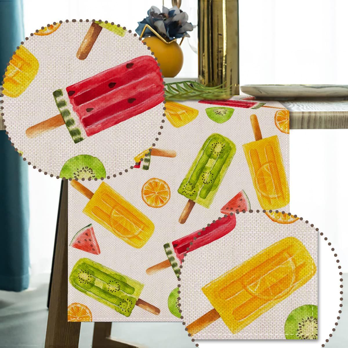 90g Weight Tablecloths Home Textiles & Decor Type Linen Material Letter, Fruit, Flower Pattern Simple Style Style Simple Style Letter Fruit Flower Linen Tablecloths 33