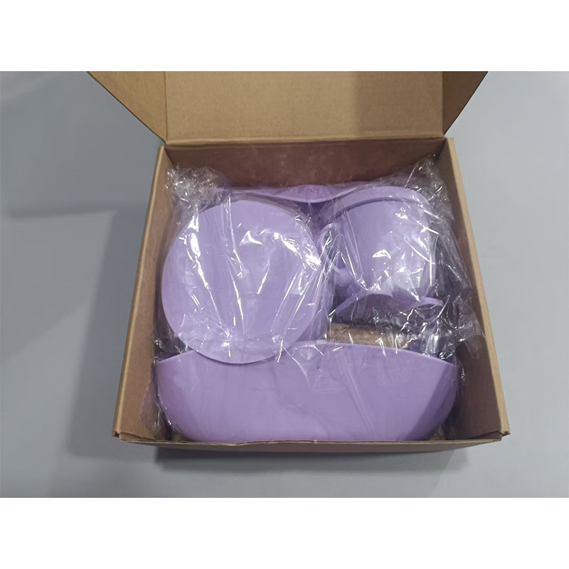 Juego de vajilla para bebés con complementos alimenticios de Corea del Sur Tazón de alimentos para bebés anti-caída de silicona Vajilla de alimentación para niños de grado alimenticio