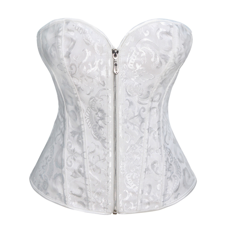 Corset Source Cross-Border Supply Zipper Style Bridal Dress Base Layer Waist Cincher Bust Support Shapewear Court-Style Tight-Fitting